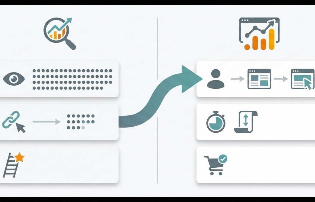 GA4 and Search Console to measure SEO performance before and after the click.